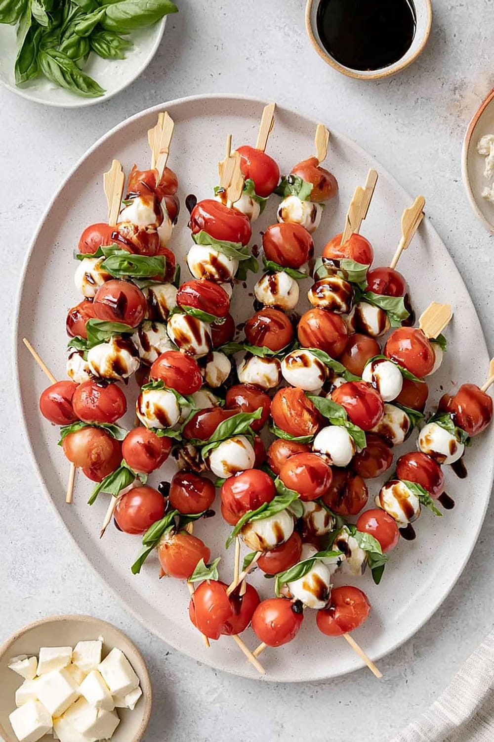 Easy Caprese Skewer Recipe With Fresh Mozzarella