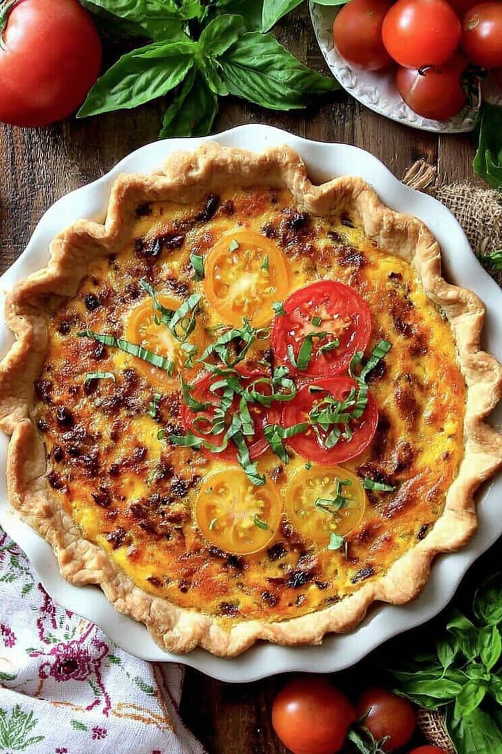 Cheesy Summer Tomato Pie