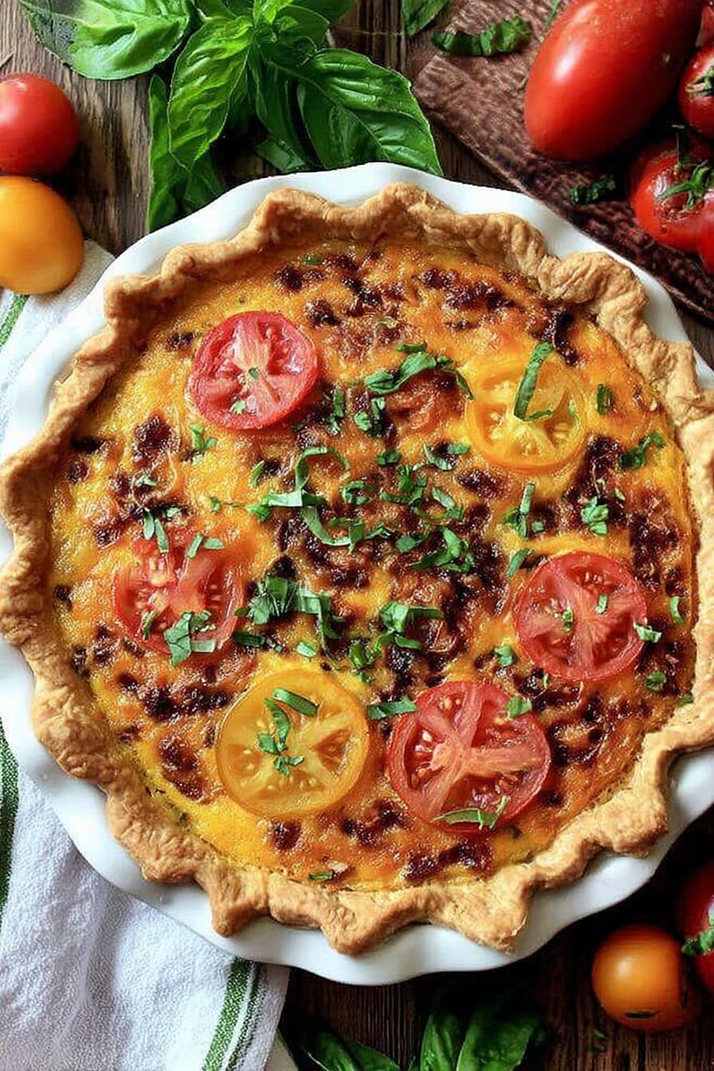 Cheesy Summer Tomato Pie