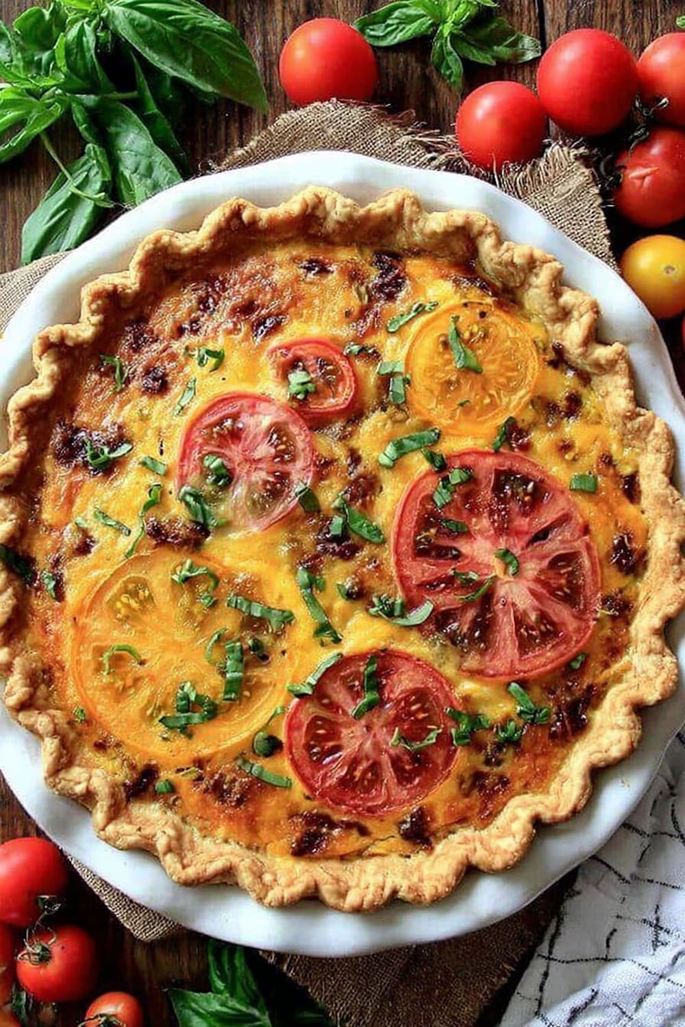 Cheesy Summer Tomato Pie