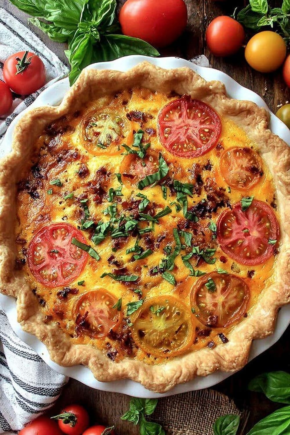 Cheesy Summer Tomato Pie