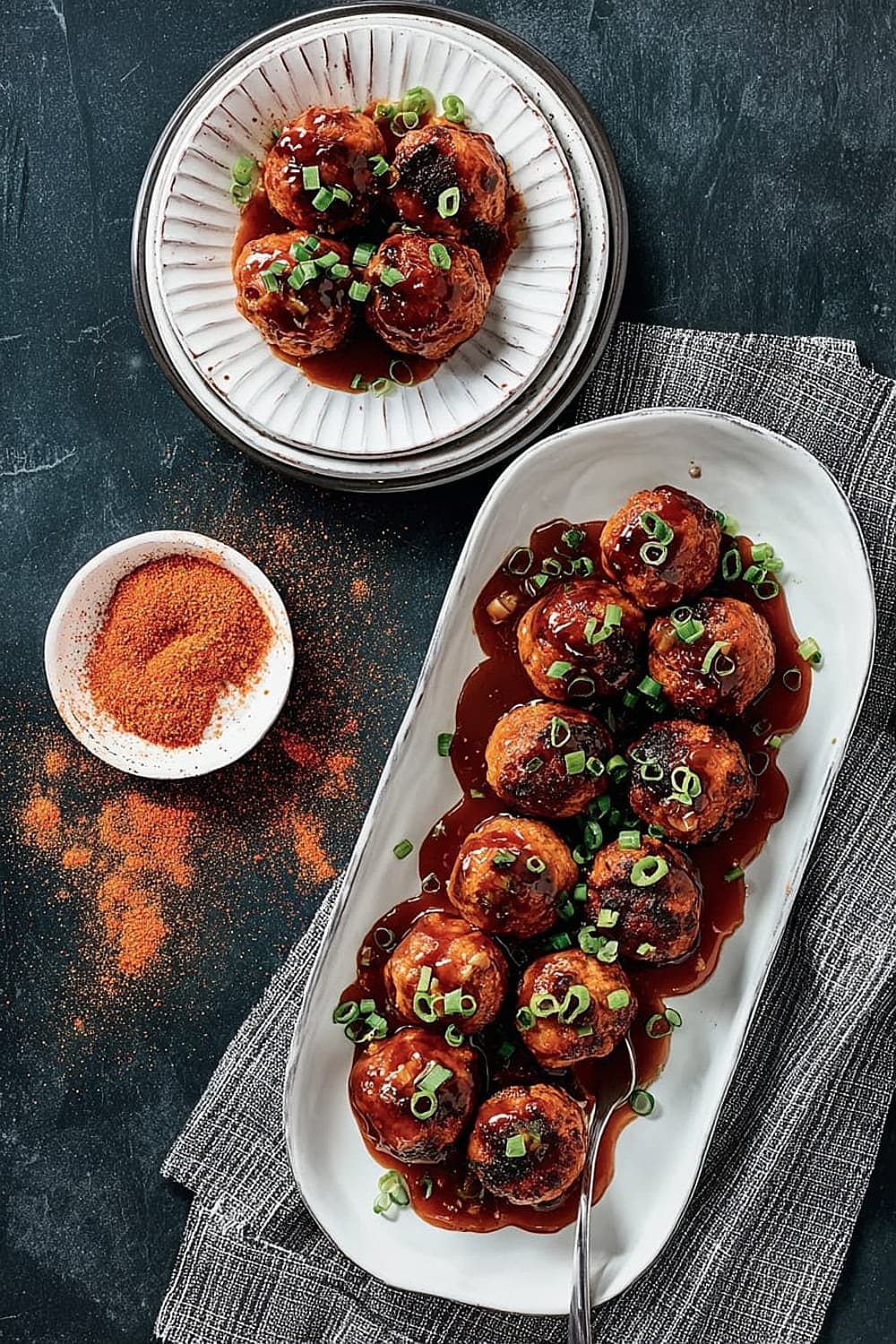 BBQ Brown Sugar Glazed Pork Meatballs
