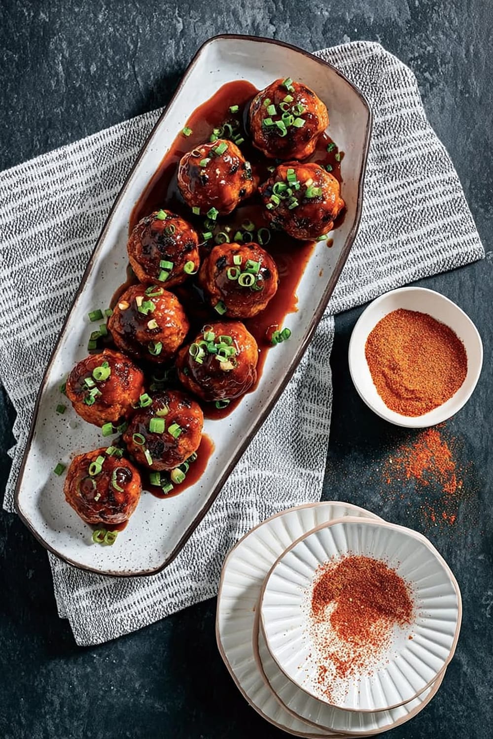 BBQ Brown Sugar Glazed Pork Meatballs