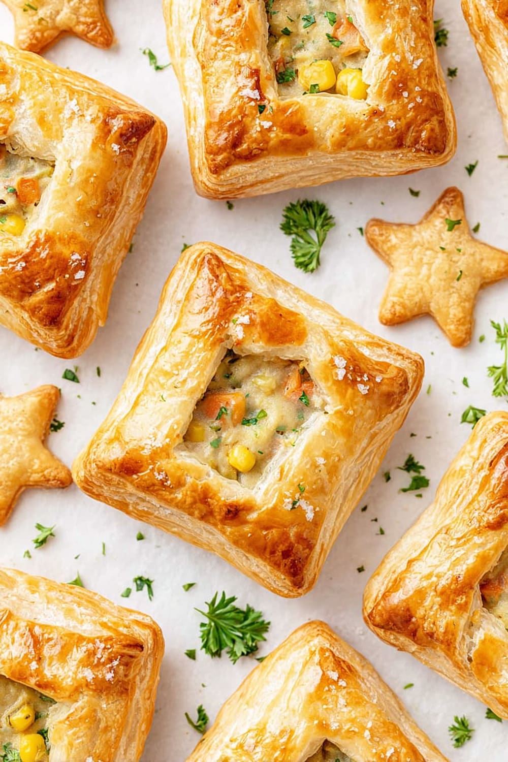 Mini Chicken Pot Pies with Puff Pastry