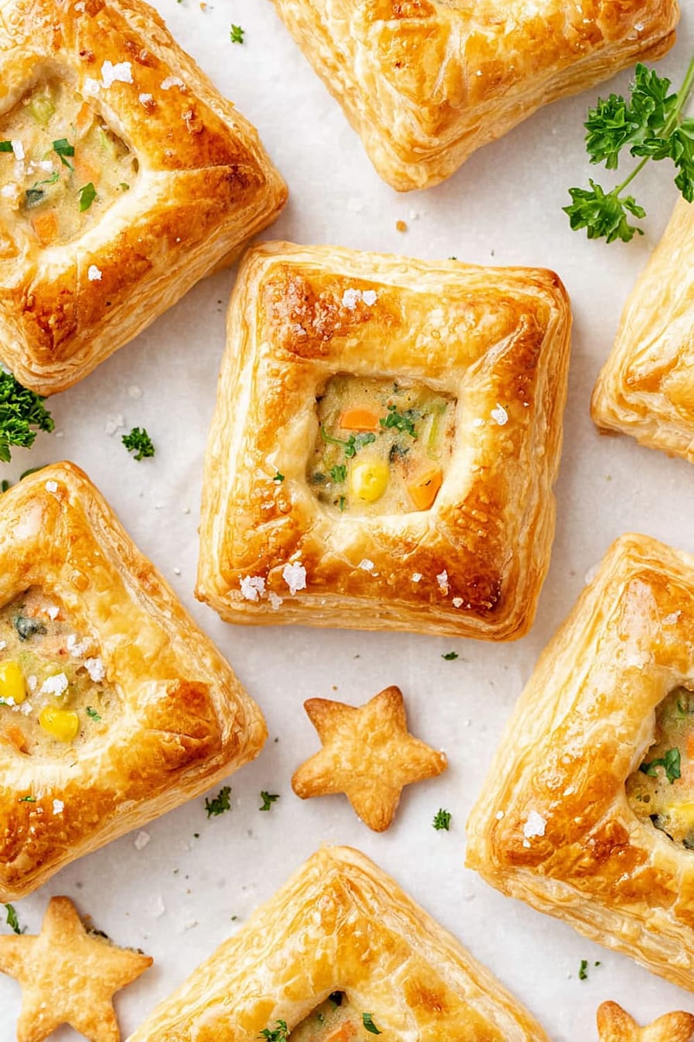 Mini Chicken Pot Pies with Puff Pastry