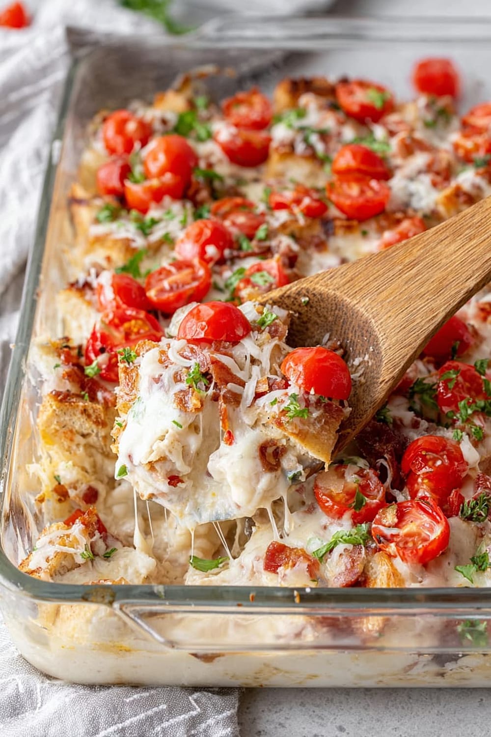 Kentucky Hot Brown Casserole with Mornay Sauce