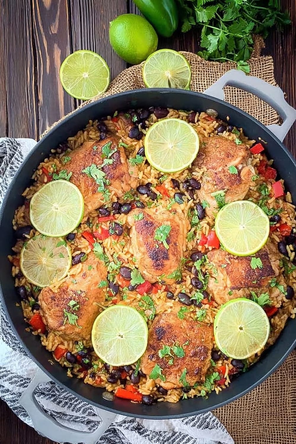One Pot Cilantro Lime Chicken and Rice