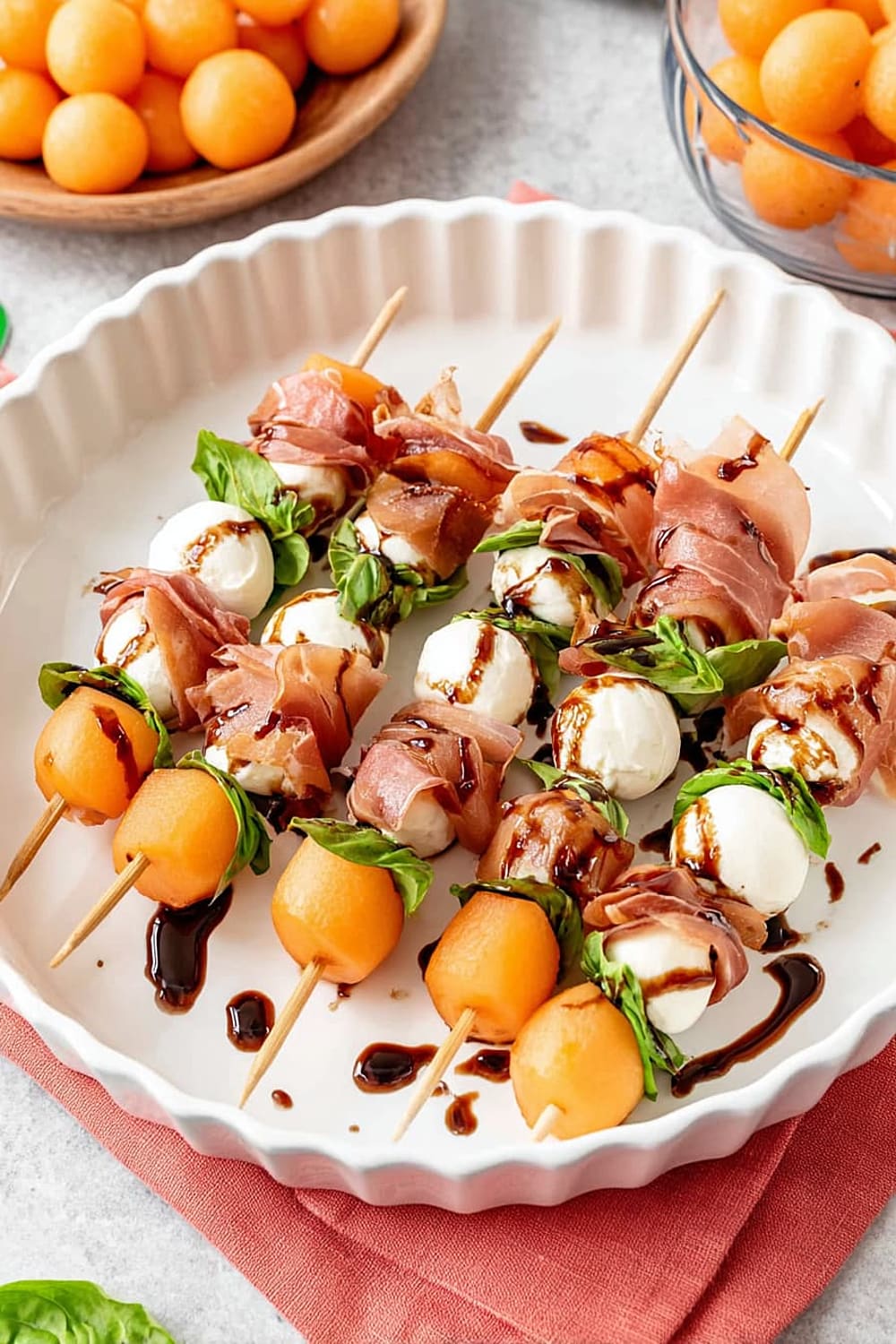 Melon and Prosciutto Skewers
