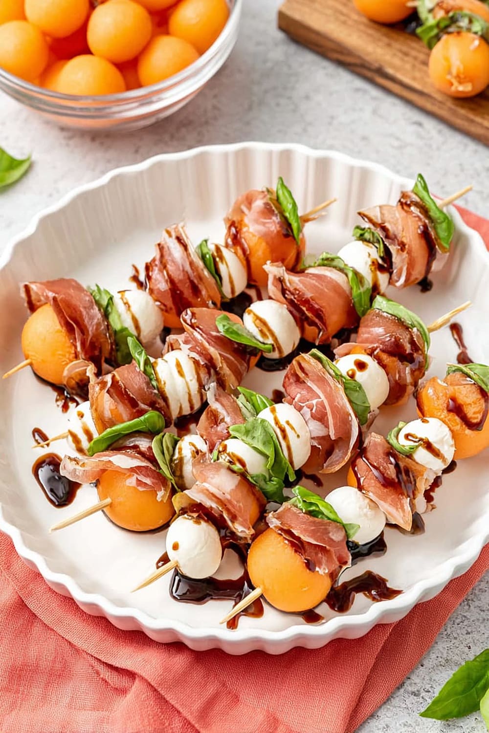 Melon and Prosciutto Skewers