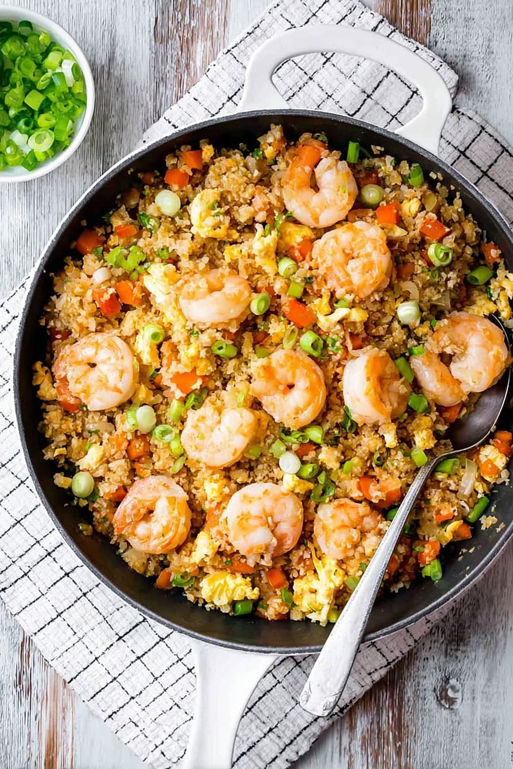 Shrimp Fried Cauliflower Rice {Paleo, Whole30, Keto}