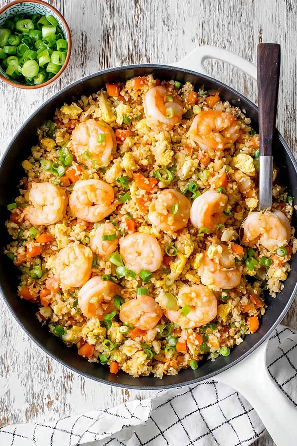 Shrimp Fried Cauliflower Rice {Paleo, Whole30, Keto}
