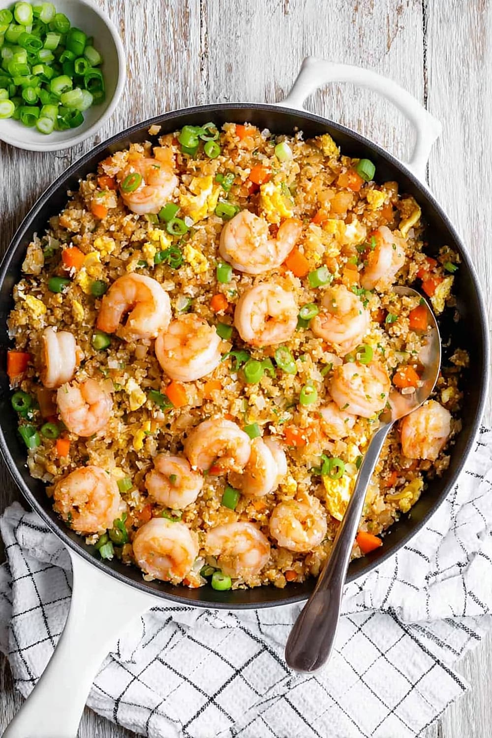 Shrimp Fried Cauliflower Rice {Paleo, Whole30, Keto}