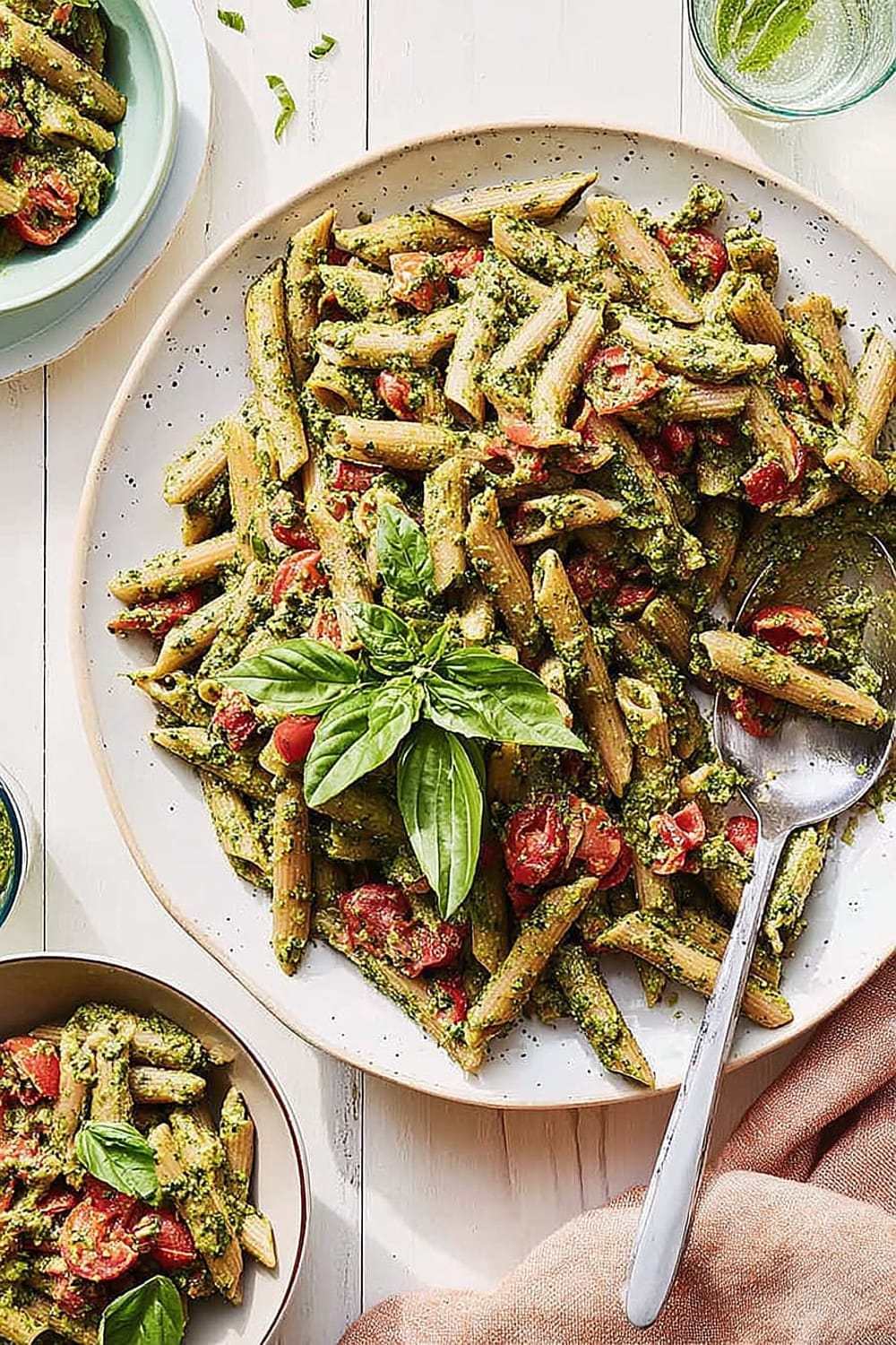 Walnut Pesto Pasta Salad