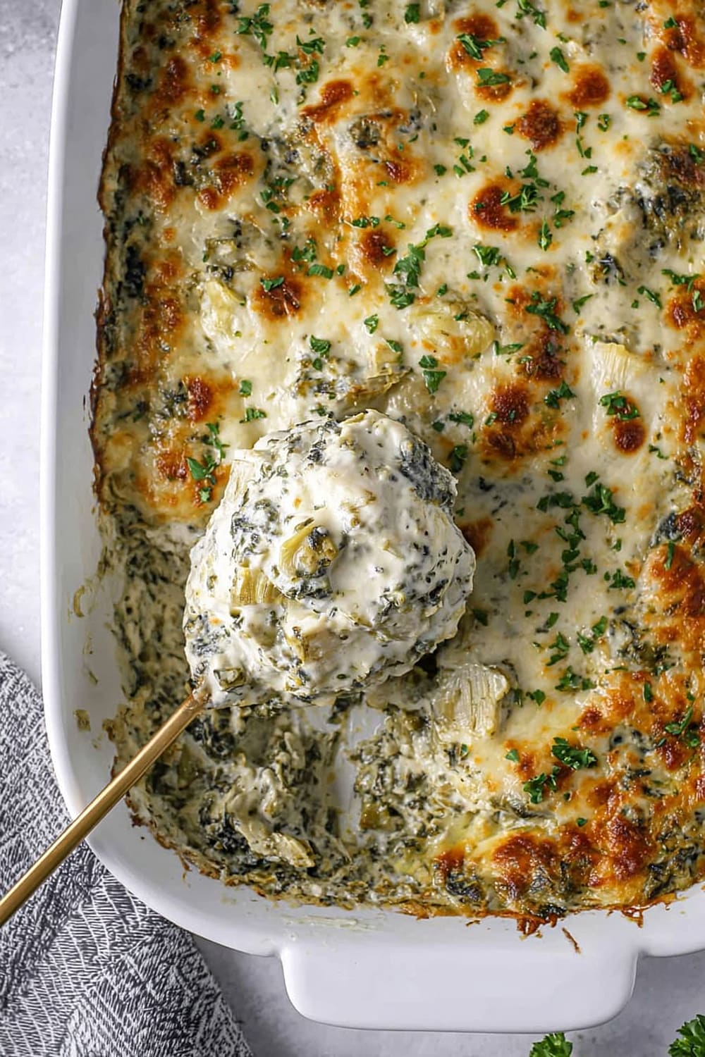 Spinach Artichoke Chicken Casserole