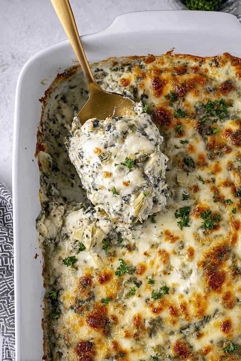 Spinach Artichoke Chicken Casserole
