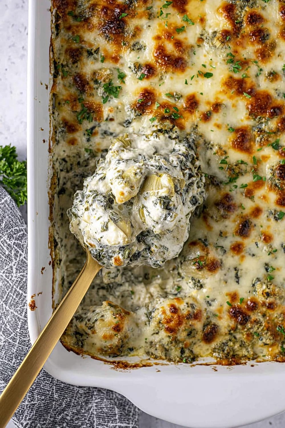 Spinach Artichoke Chicken Casserole