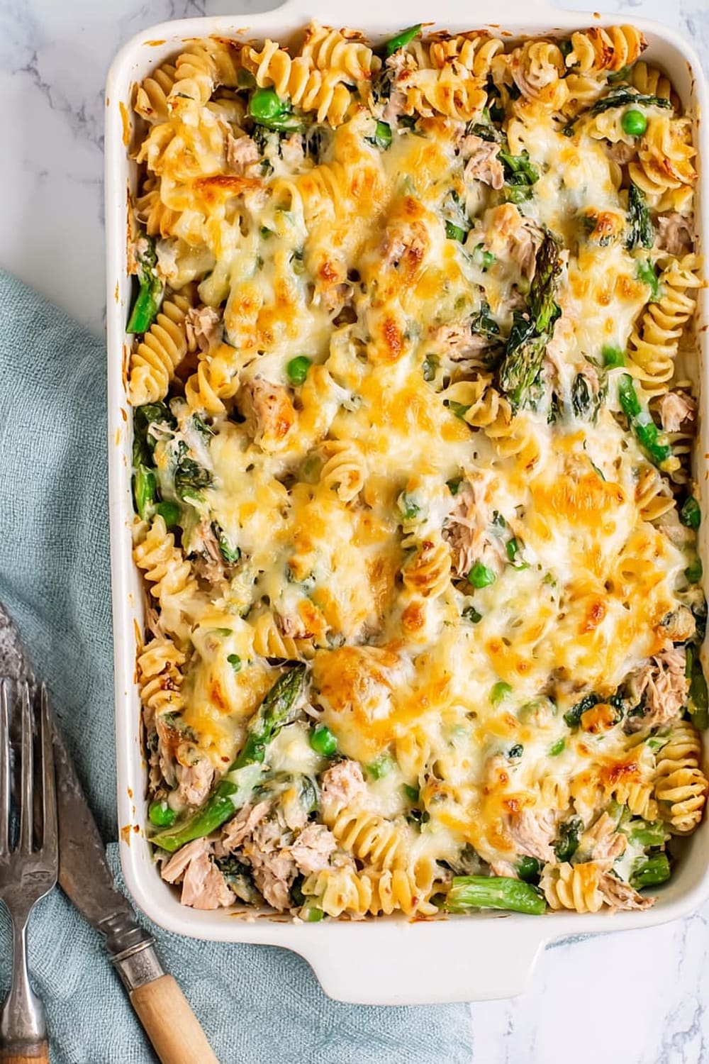 Healthier Creamy Tuna Pasta Bake