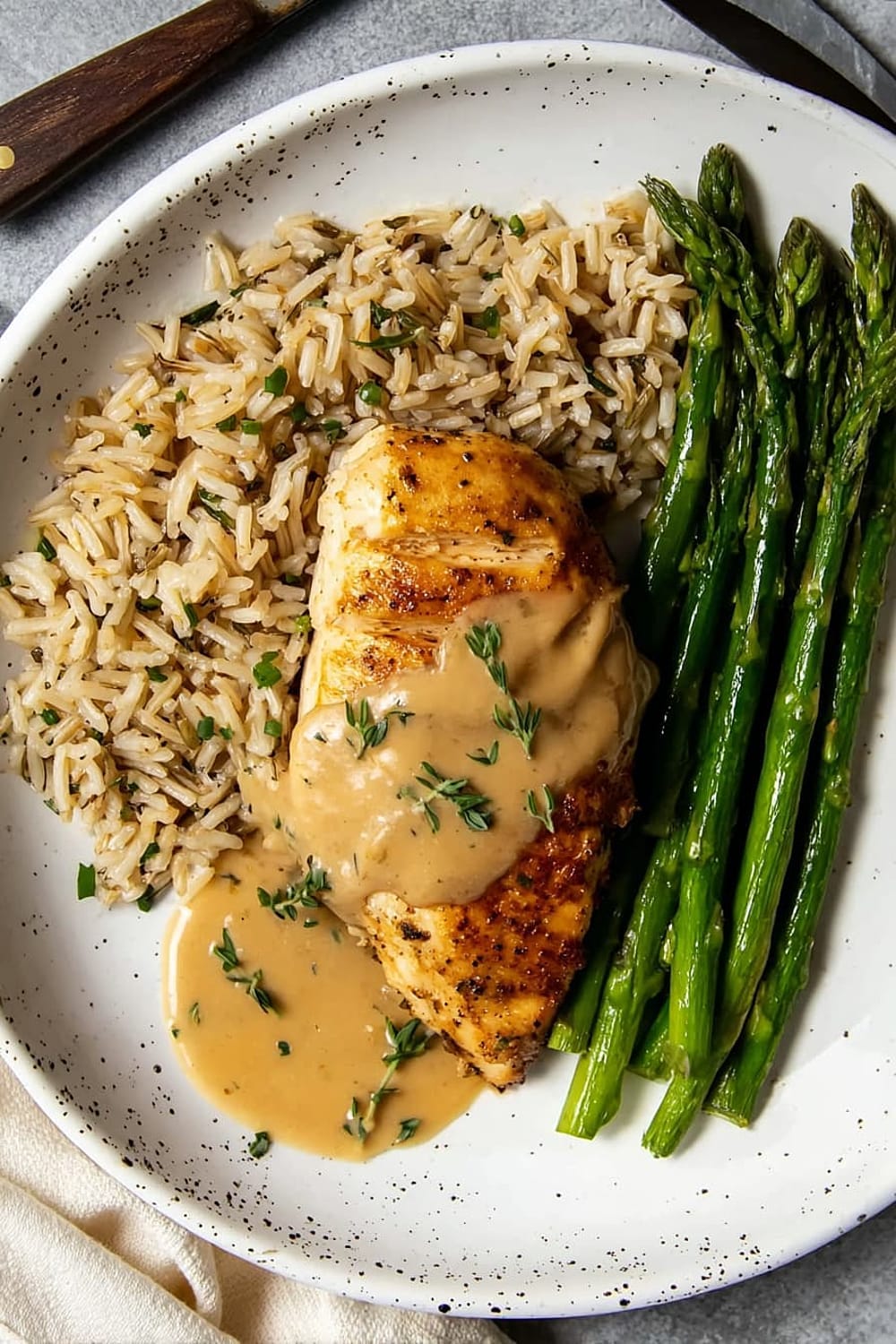 Pan Seared Chicken Breast with Sherry Thyme Pan Sauce