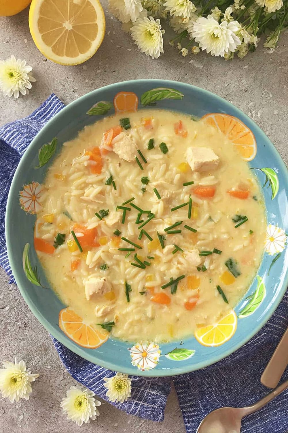 Greek Lemon Chicken Orzo Soup