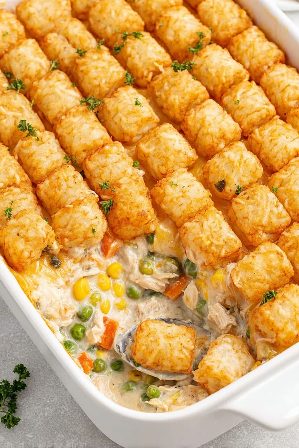 Tater Tot Chicken Pot Pie