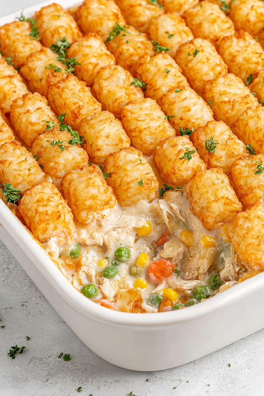 Tater Tot Chicken Pot Pie
