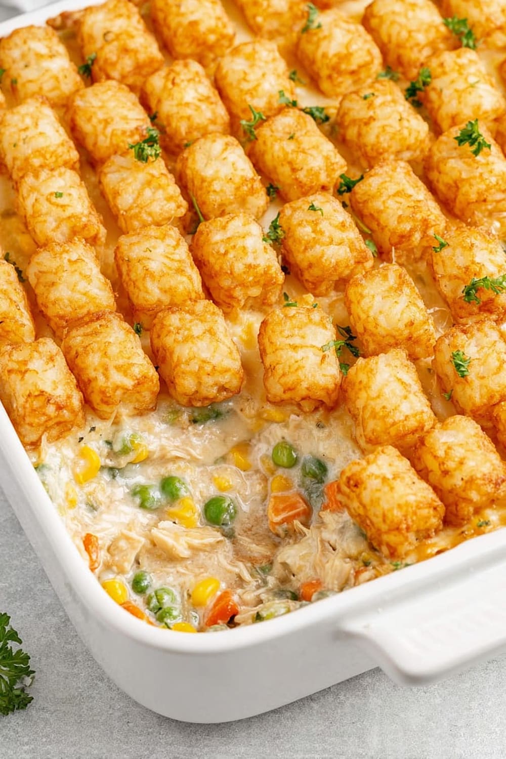 Tater Tot Chicken Pot Pie