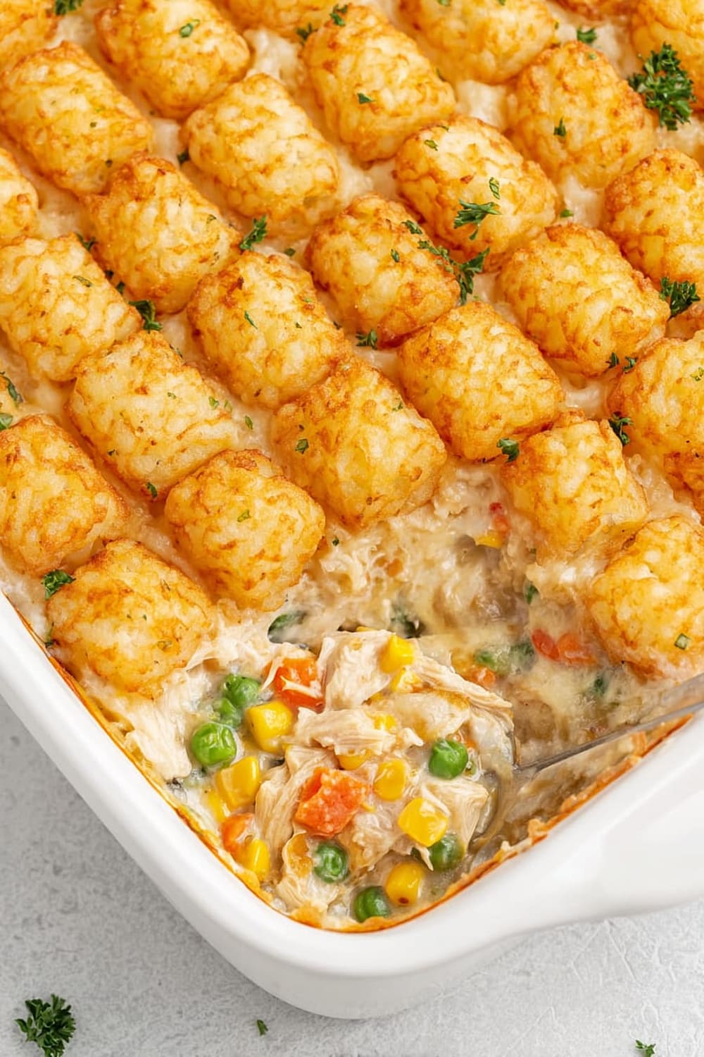 Tater Tot Chicken Pot Pie