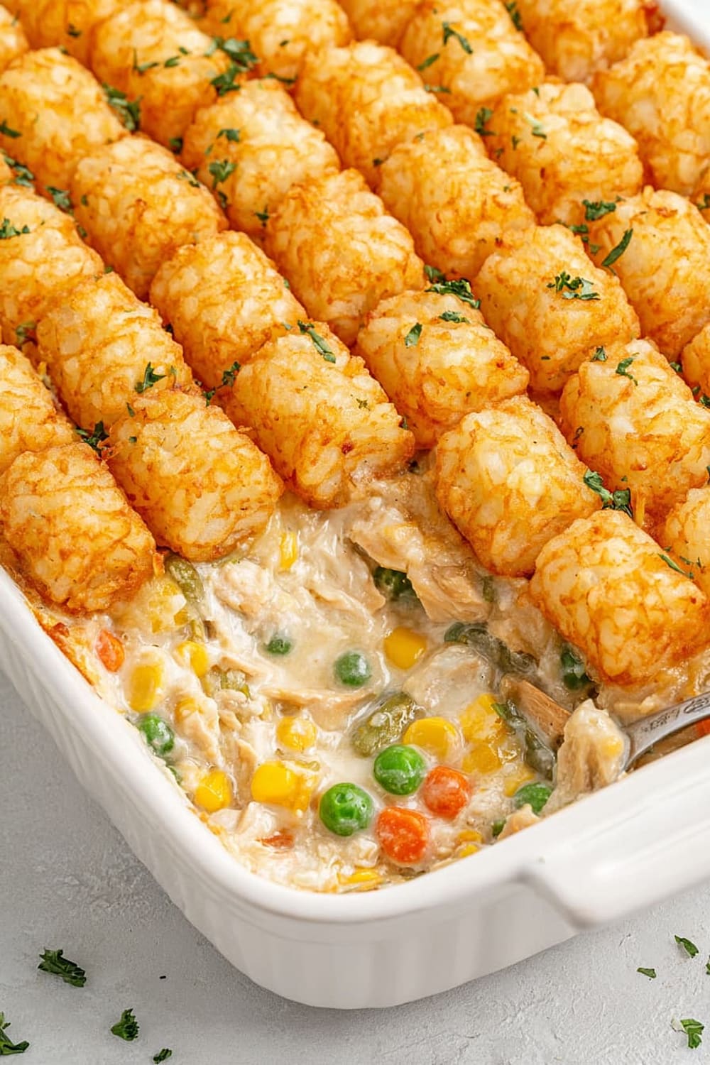 Tater Tot Chicken Pot Pie