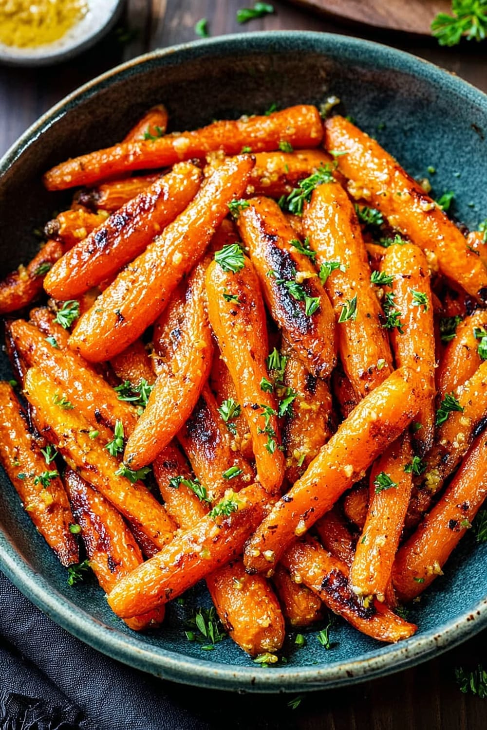 Honey Garlic Butter Roasted Carrots