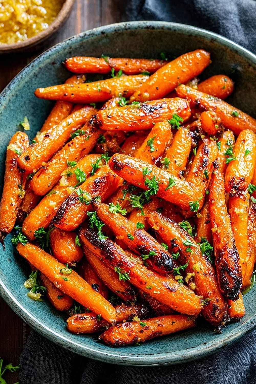 Honey Garlic Butter Roasted Carrots