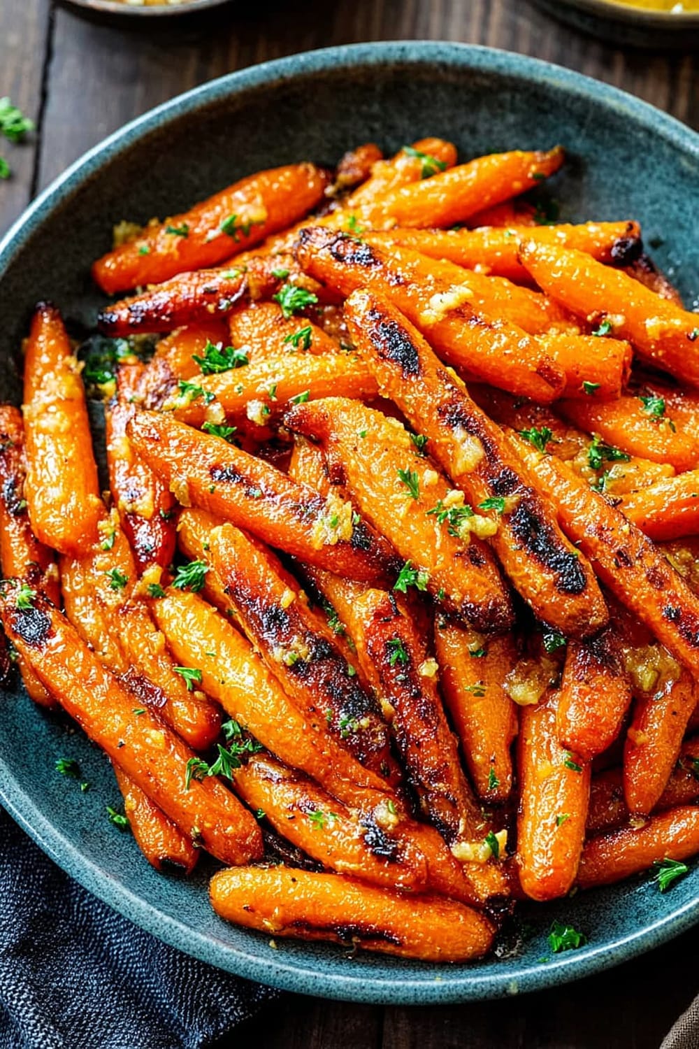 Honey Garlic Butter Roasted Carrots