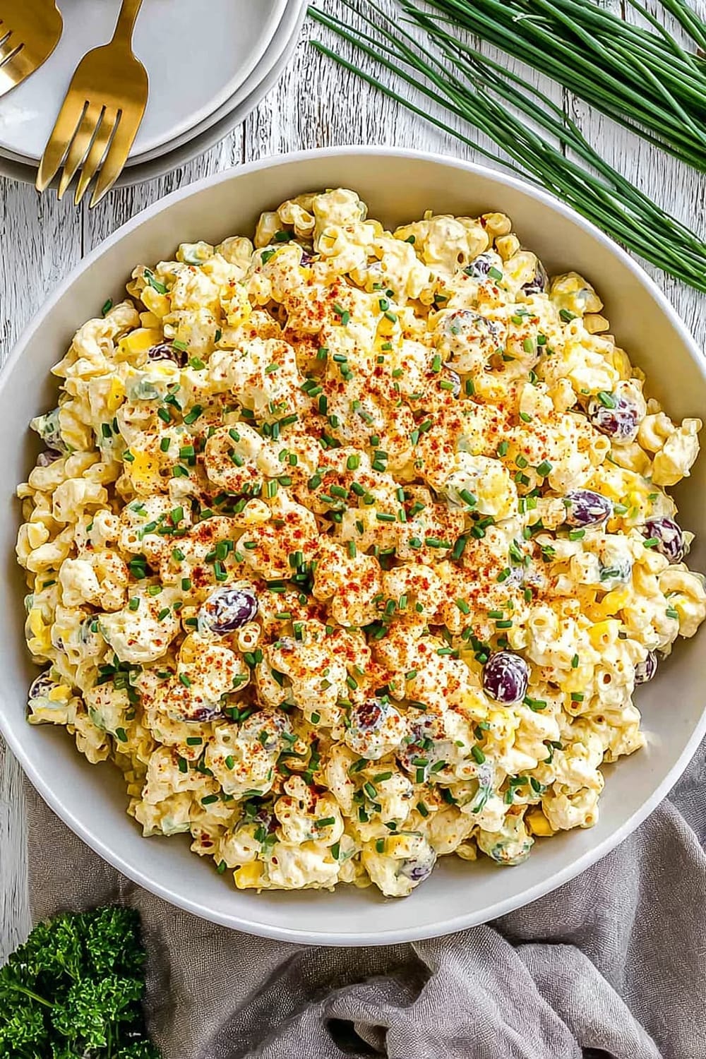 Deviled Egg Macaroni Salad