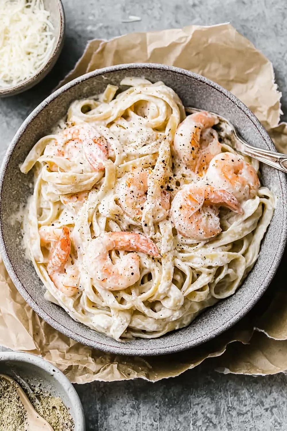 Shrimp Alfredo (5 Ingredients!)