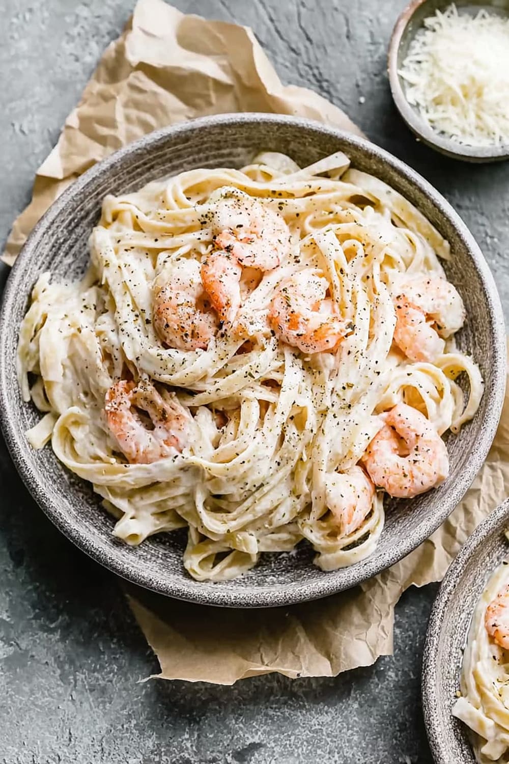 Shrimp Alfredo (5 Ingredients!)