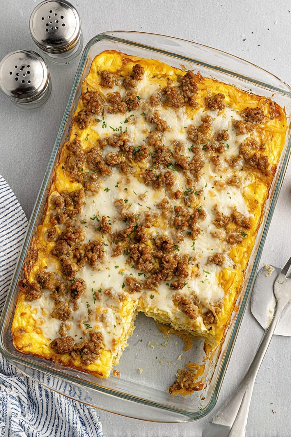 5-Ingredient Sausage Hash Brown Casserole