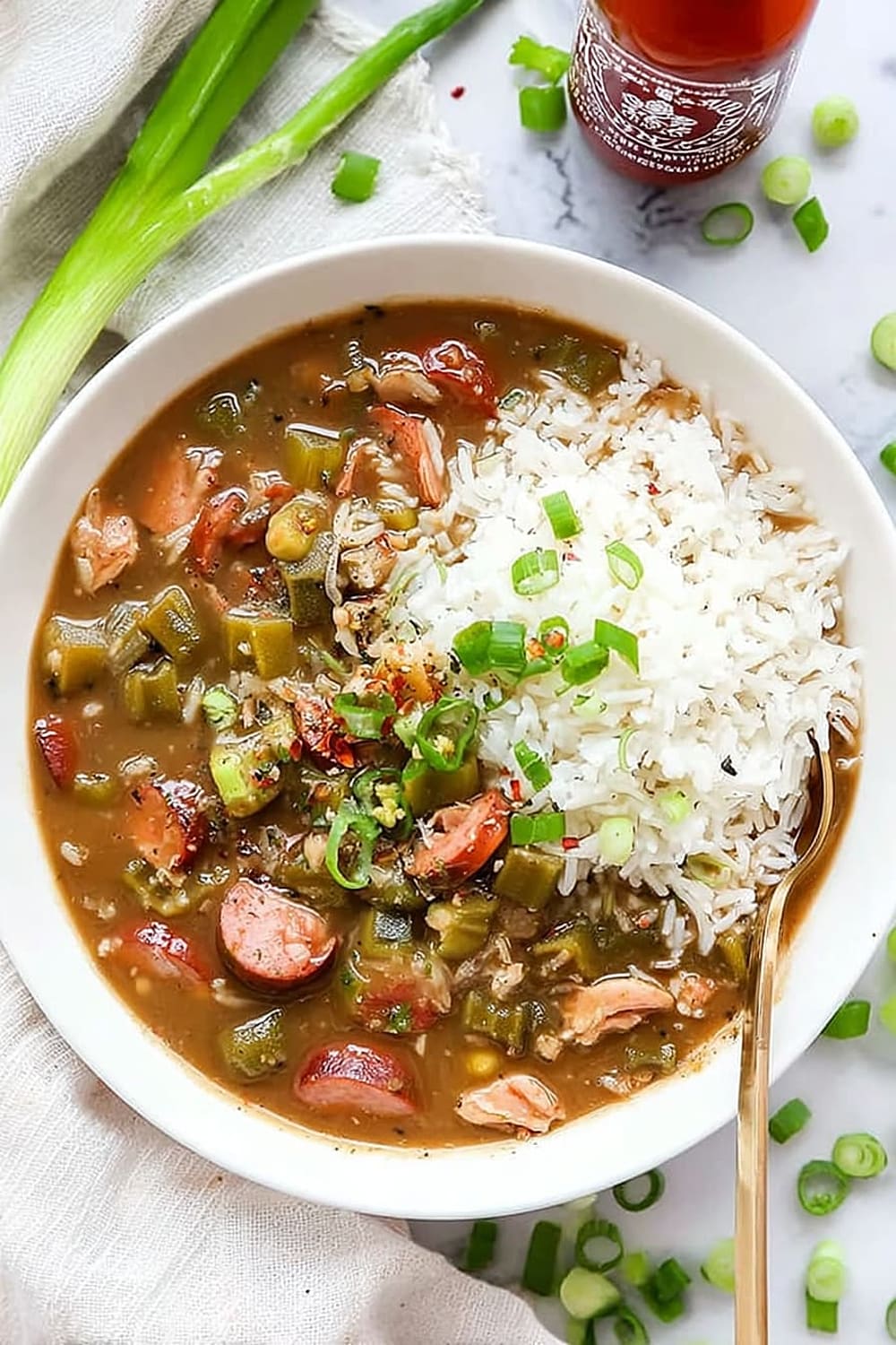 Chicken, Crab & Andouille Sausage Gumbo