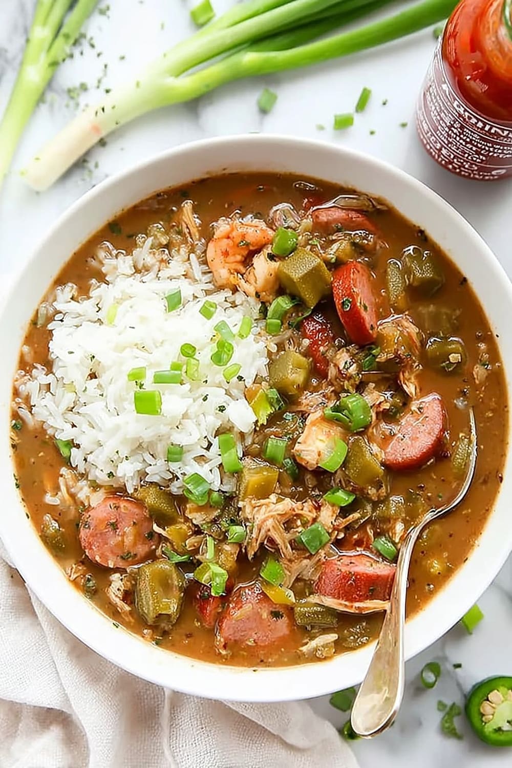 Chicken, Crab & Andouille Sausage Gumbo