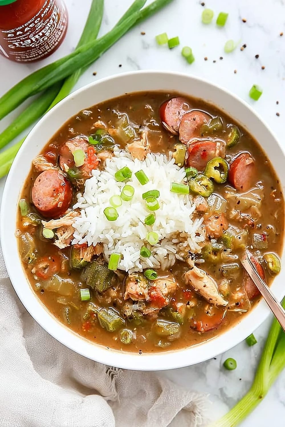 Chicken, Crab & Andouille Sausage Gumbo