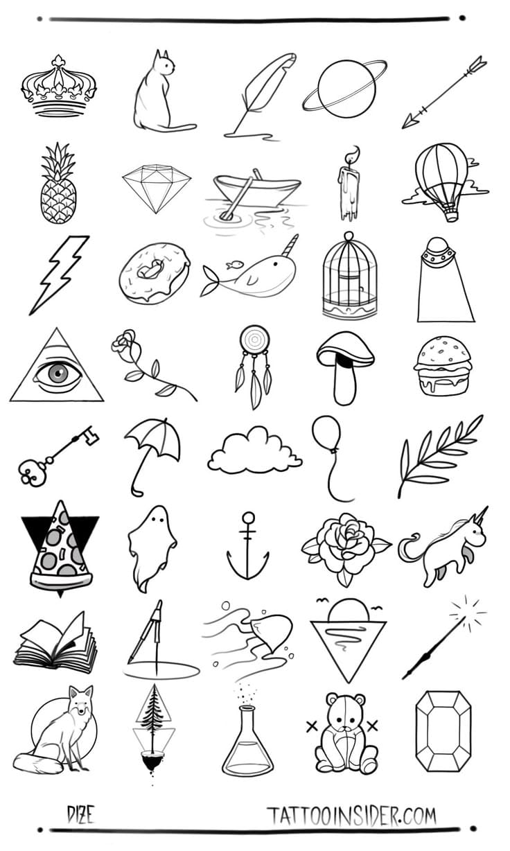 Flash sheet dreams come alive in this beautifully curated collection of minimalist line art designs! ✨ From mystical elements like all-seeing eyes and dreamcatchers to whimsical touches like hot air balloons and unicorns, each piece showcases the timeless appeal of simple black ink work. Perfect inspiration for anyone seeking that classic tattoo parlor aesthetic with endless mix-and-match possibilities.