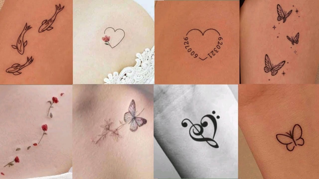 **Delicate Minimalist Collection 🦋**

Fine line artistry takes center stage in this stunning compilation of dainty tattoos that prove less is always more. From whimsical butterfly clusters to romantic heart outlines with dates, each piece showcases the beauty of subtle ink work on various body placements. These understated designs are perfect inspiration for anyone seeking their first tattoo or adding to a minimalist collection—proving that the smallest details can make the biggest impact.