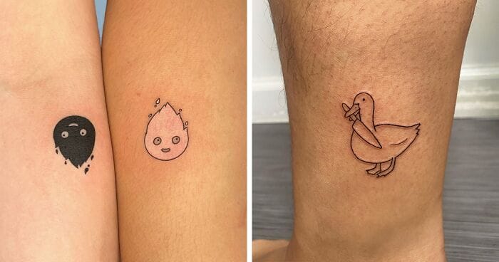 Adorable minimalist line art brings a whimsical barnyard scene to life across these arms and legs! The playful contrast between the solid black chick silhouette and delicate outline styles creates a charming visual story that celebrates simple pleasures. 🐣 Perfect for anyone who finds joy in life's sweetest, smallest moments.