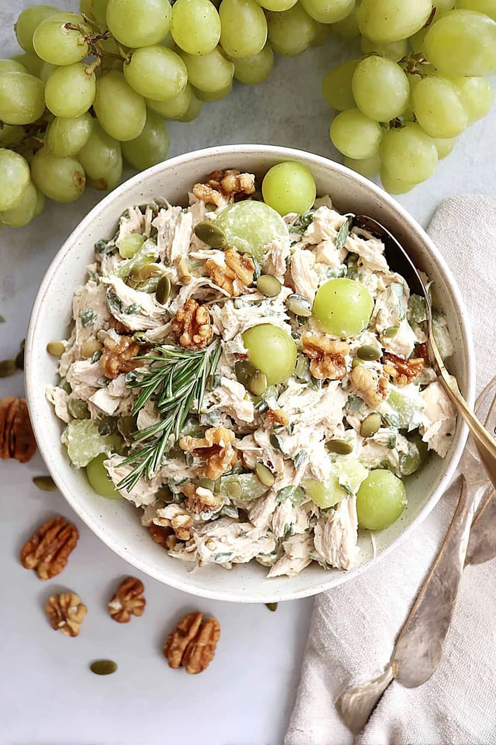 Easy Chicken Salad with Grapes & Walnuts