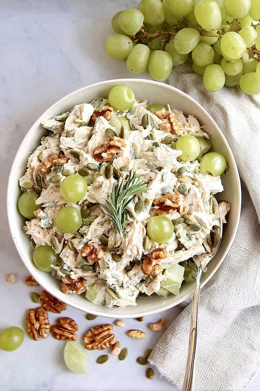 Easy Chicken Salad with Grapes & Walnuts