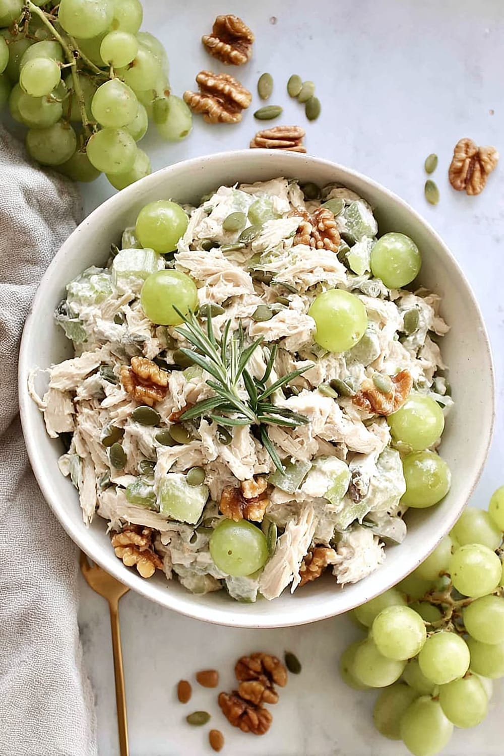 Easy Chicken Salad with Grapes & Walnuts