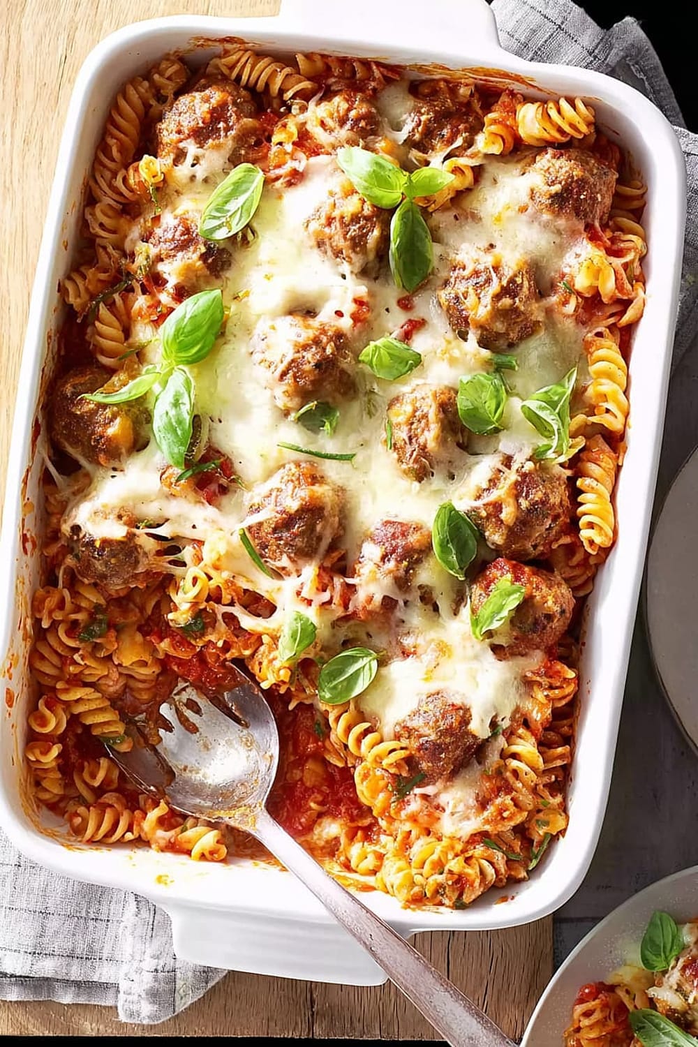 Cheesy Meatball Casserole