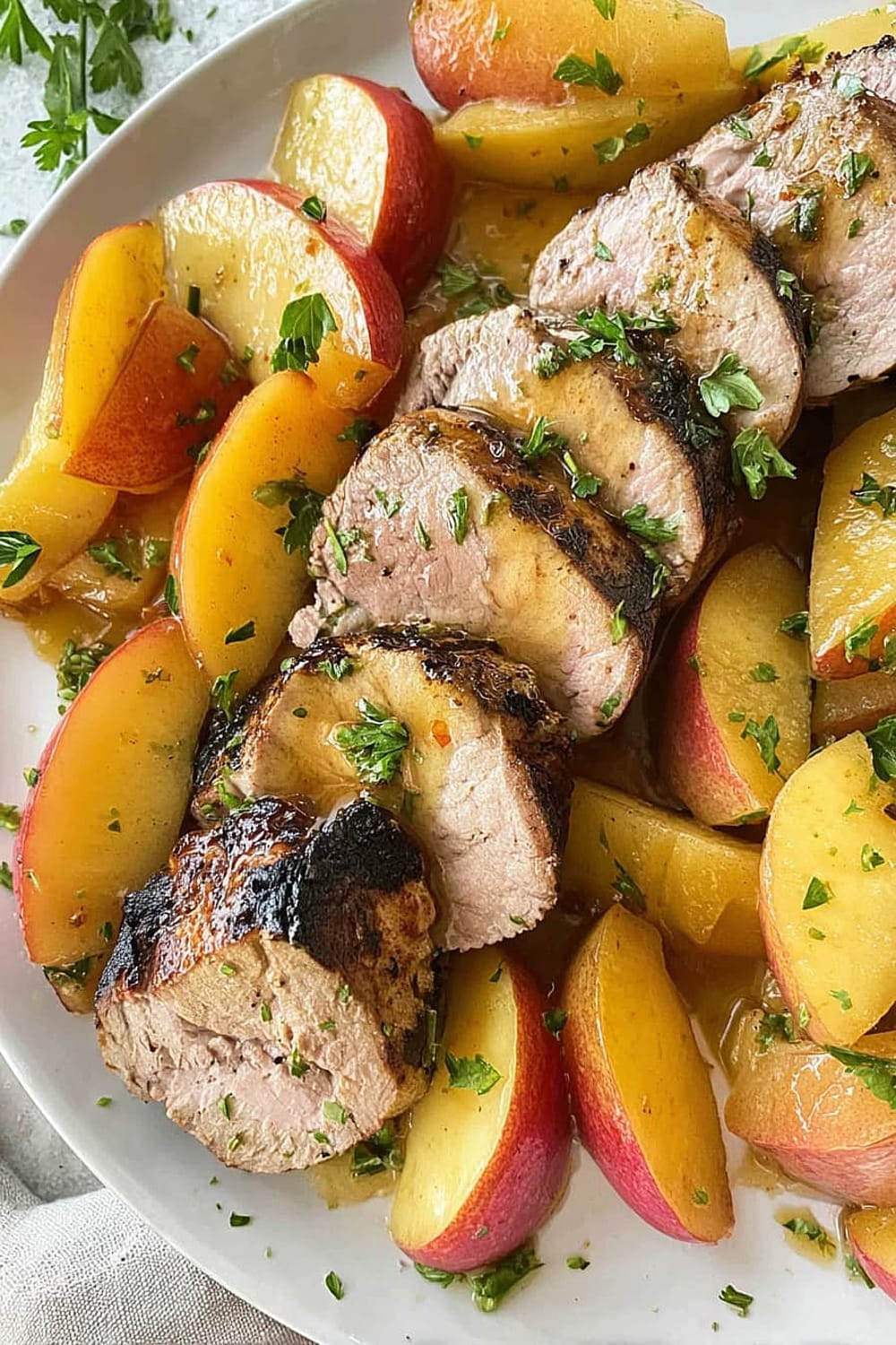 Maple Glazed Pork Tenderloin with Apples
