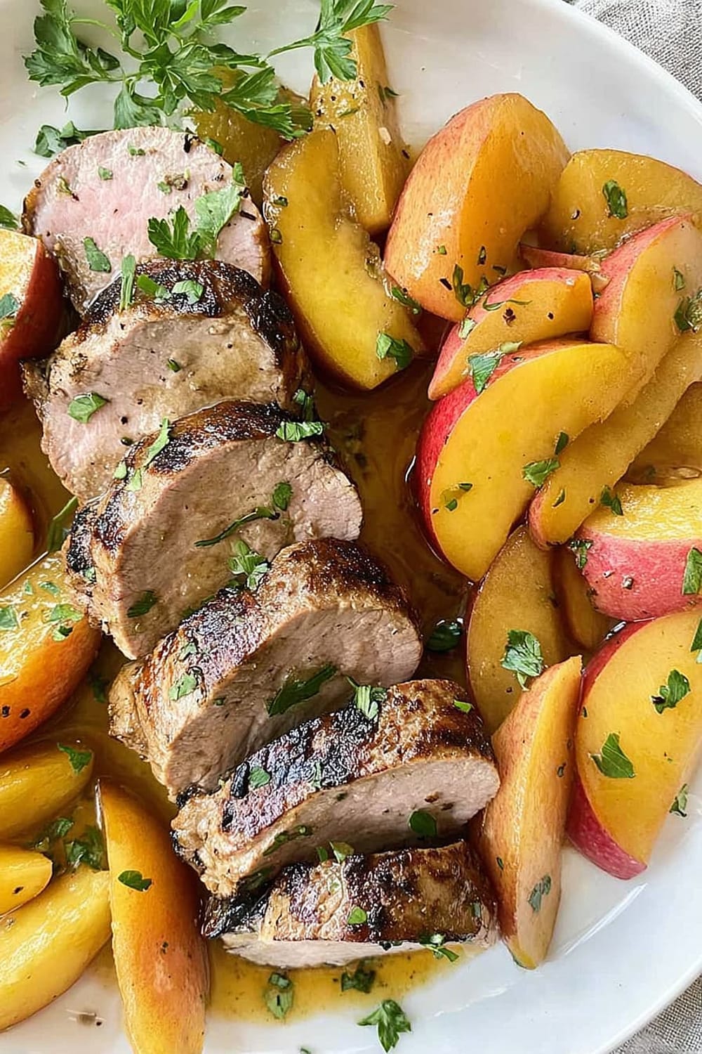 Maple Glazed Pork Tenderloin with Apples