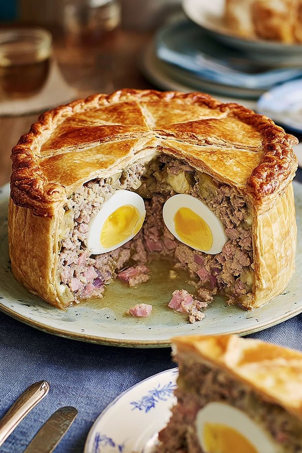 Gala pork and egg pie