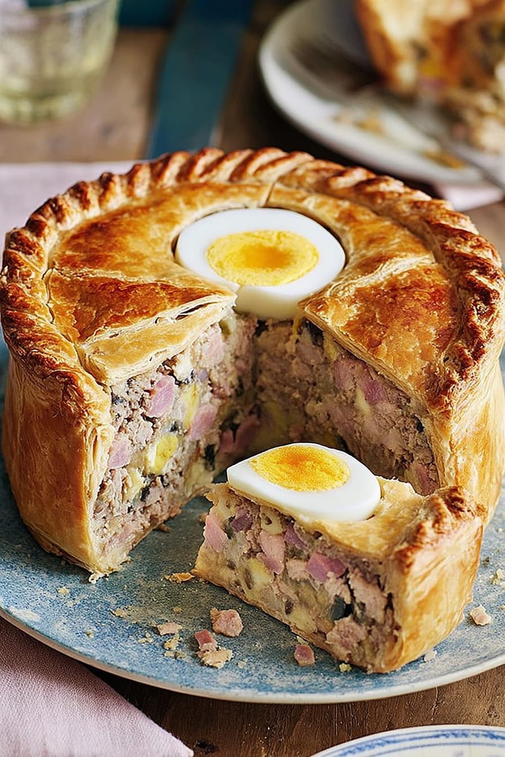 Gala pork and egg pie