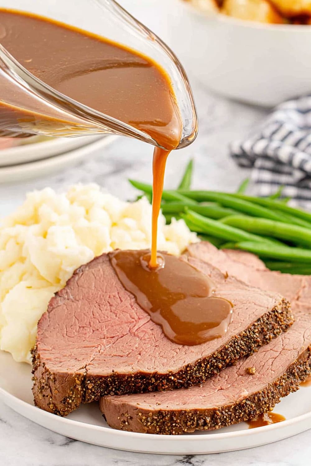 Eye of Round Roast Beef with Gravy